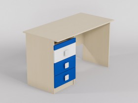 Стол (прямая столешница) Скай люкс (Синий/Белый/корпус Клен) в Горняке - gornyak.katalogmebeli.com | фото 1