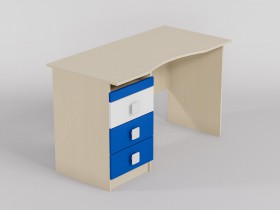 Стол (столешница с выемкой) Скай люкс (Синий/Белый/корпус Клен) в Горняке - gornyak.katalogmebeli.com | фото