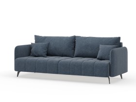 Валериан диван трёхместный прямой Синий, ткань RICO FLEX 101 в Горняке - gornyak.katalogmebeli.com | фото 1