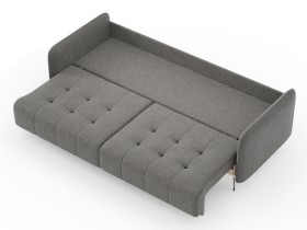 Валериан диван трёхместный прямой Стальной, ткань RICO FLEX 9292 в Горняке - gornyak.katalogmebeli.com | фото 3