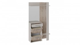 Шкаф для одежды «Нуар» тип 1 Фон серый/Дуб сонома в Горняке - gornyak.katalogmebeli.com | фото 3