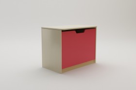 Ящик для игрушек Бэрри (Бежевый/Красный/корпус Клен) в Горняке - gornyak.katalogmebeli.com | фото