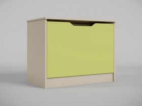 Ящик для игрушек Эппл (Зеленый/корпус Клен) в Горняке - gornyak.katalogmebeli.com | фото