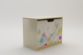Ящик для игрушек Флёр (Белый/корпус Клен) в Горняке - gornyak.katalogmebeli.com | фото