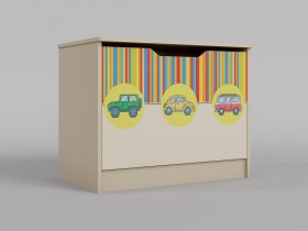 Ящик для игрушек Клаксон (Бежевый/корпус Клен) в Горняке - gornyak.katalogmebeli.com | фото