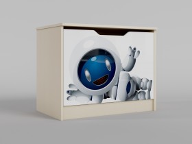 Ящик для игрушек Санни (Белый/корпус Клен) в Горняке - gornyak.katalogmebeli.com | фото